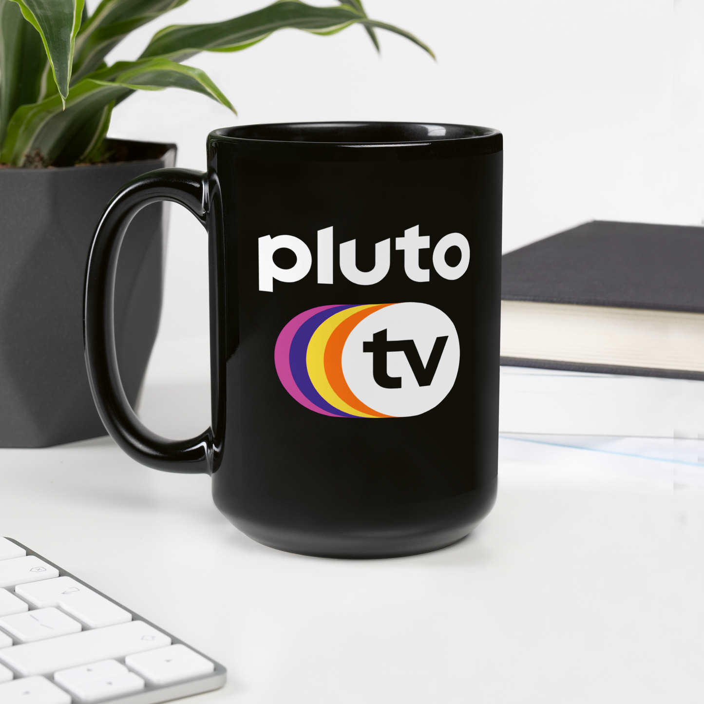 Pluto TV Logo Black Mug